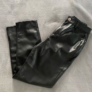 zara faux leather pants